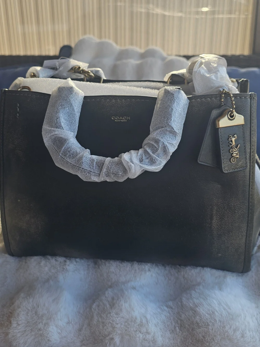 Coach Green/Brown Loved Leather Rogue 31